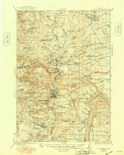 United States Geological Survey Mount Jefferson, OR (1930, 125000-Scale) digital map
