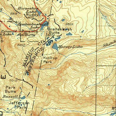 United States Geological Survey Mount Jefferson, OR (1930, 125000-Scale) digital map