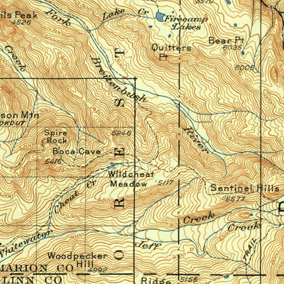United States Geological Survey Mount Jefferson, OR (1930, 125000-Scale) digital map