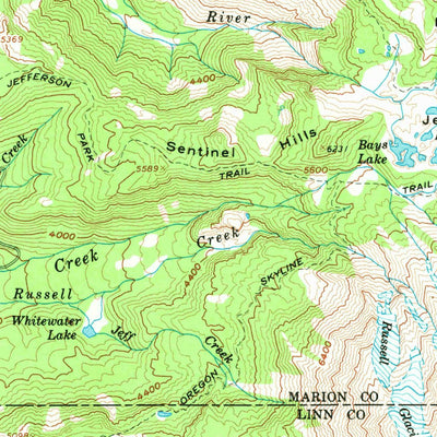 United States Geological Survey Mount Jefferson, OR (1961, 62500-Scale) digital map