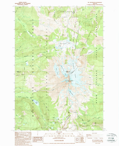 United States Geological Survey Mount Jefferson, OR (1988, 24000-Scale) digital map