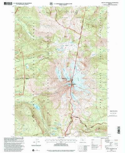 United States Geological Survey Mount Jefferson, OR (1997, 24000-Scale) digital map