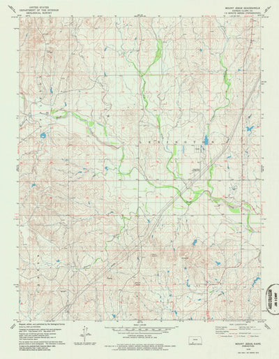 United States Geological Survey Mount Jesus, KS (1979, 24000-Scale) digital map