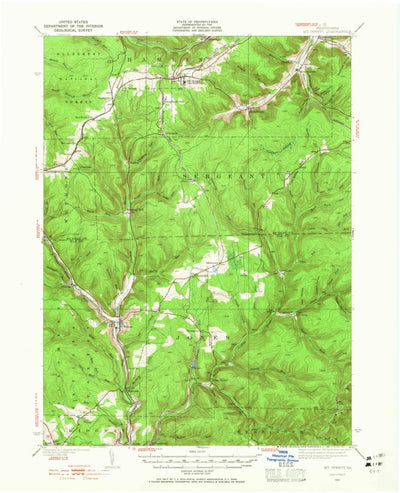 United States Geological Survey Mount Jewett, PA (1935, 62500-Scale) digital map