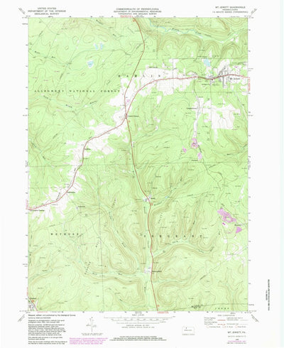 United States Geological Survey Mount Jewett, PA (1969, 24000-Scale) digital map