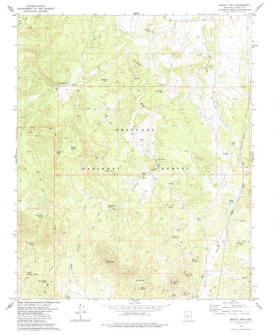 United States Geological Survey Mount Josh, AZ (1979, 24000-Scale) digital map