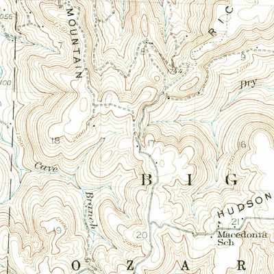 Mount Judea, AR (1933, 62500-Scale) Map by United States Geological ...