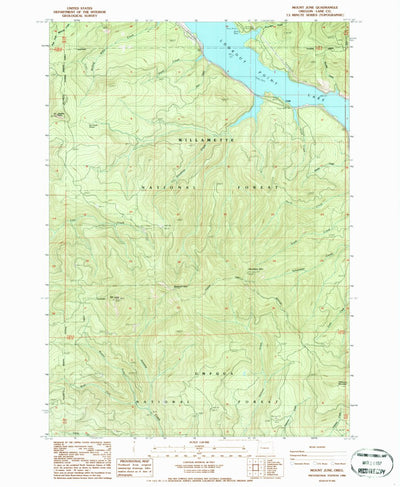 United States Geological Survey Mount June, OR (1986, 24000-Scale) digital map