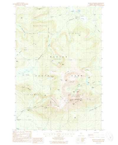 United States Geological Survey Mount Katahdin, ME (1988, 24000-Scale) digital map