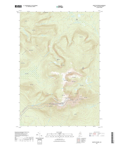 United States Geological Survey Mount Katahdin, ME (2021, 24000-Scale) digital map