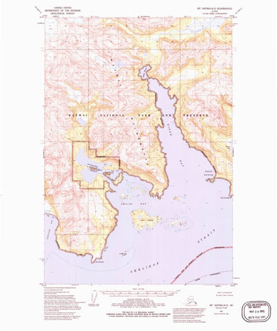 United States Geological Survey Mount Katmai A-2, AK (1951, 63360-Scale) digital map