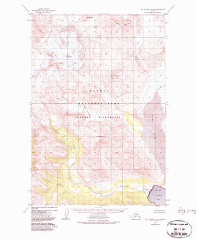 United States Geological Survey Mount Katmai A-4, AK (1951, 63360-Scale) digital map
