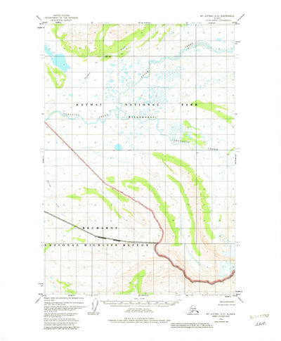United States Geological Survey Mount Katmai A-6, AK (1951, 63360-Scale) digital map