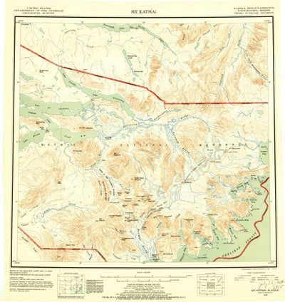 United States Geological Survey Mount Katmai, AK (1948, 250000-Scale) digital map
