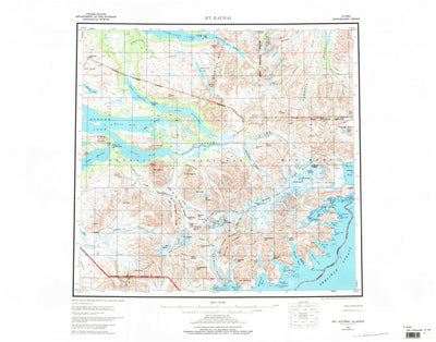 United States Geological Survey Mount Katmai, AK (1951, 250000-Scale) digital map