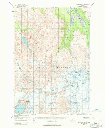 United States Geological Survey Mount Katmai B-3, AK (1951, 63360-Scale) digital map
