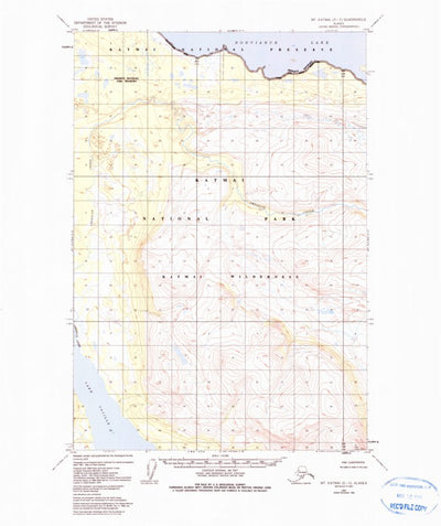 United States Geological Survey Mount Katmai B-5, AK (1951, 63360-Scale) digital map