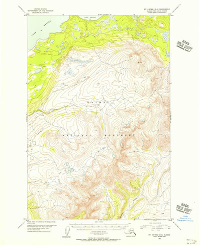 United States Geological Survey Mount Katmai B-6, AK (1951, 63360-Scale) digital map