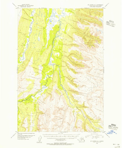 United States Geological Survey Mount Katmai D-1, AK (1951, 63360-Scale) digital map