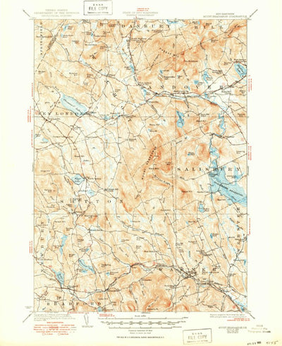 United States Geological Survey Mount Kearsarge, NH (1928, 62500-Scale) digital map