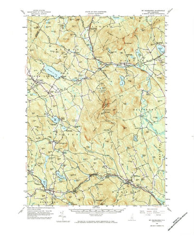 United States Geological Survey Mount Kearsarge, NH (1956, 62500-Scale) digital map