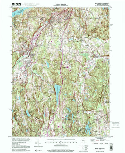United States Geological Survey Mount Kisco, NY-CT (1998, 24000-Scale) digital map