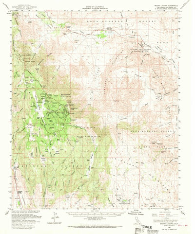 United States Geological Survey Mount Laguna, CA (1960, 62500-Scale) digital map