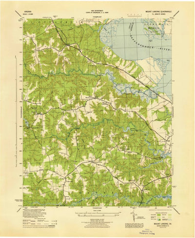 United States Geological Survey Mount Landing, VA (1944, 31680-Scale) digital map