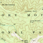 United States Geological Survey Mount Le Conte, TN-NC (1964, 24000-Scale) digital map