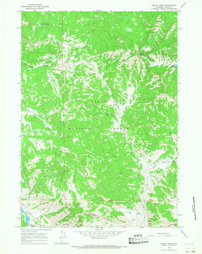 United States Geological Survey Mount Leidy, WY (1965, 24000-Scale) digital map