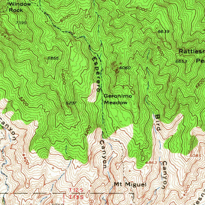 United States Geological Survey Mount Lemmon, AZ (1957, 62500-Scale) digital map