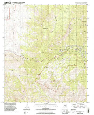 United States Geological Survey Mount Lemmon, AZ (1996, 24000-Scale) digital map