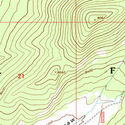 United States Geological Survey Mount Lena, UT (1996, 24000-Scale) digital map