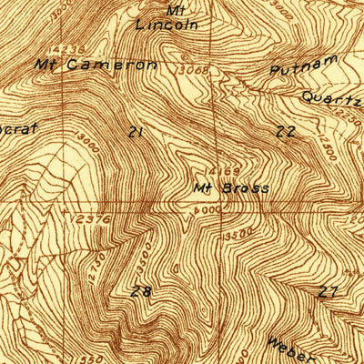 United States Geological Survey Mount Lincoln, CO (1934, 48000-Scale) digital map