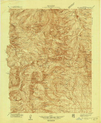 United States Geological Survey Mount Lincoln, CO (1938, 48000-Scale) digital map