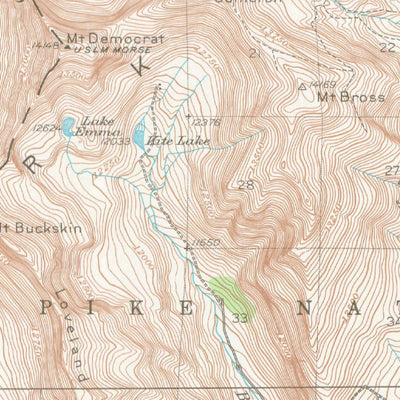 United States Geological Survey Mount Lincoln, CO (1938, 62500-Scale) digital map