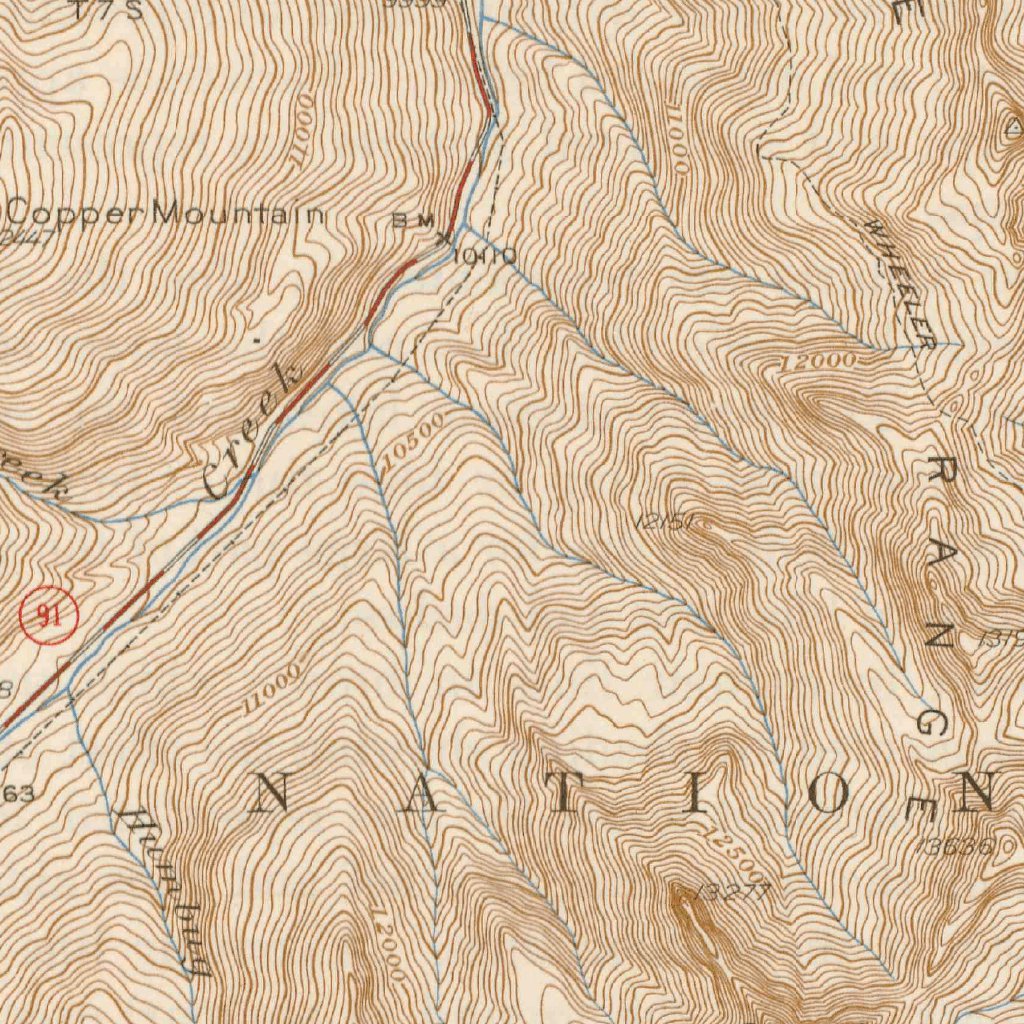 Mount Lincoln, CO (1945, 62500-Scale) Map by United States Geological ...