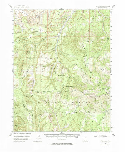 United States Geological Survey Mount Linnaeus, UT (1954, 62500-Scale) digital map