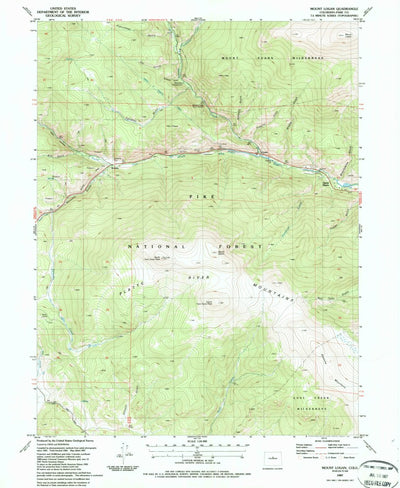 United States Geological Survey Mount Logan, CO (1987, 24000-Scale) digital map