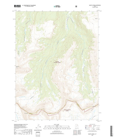 United States Geological Survey Mount Lovenia, UT (2020, 24000-Scale) digital map