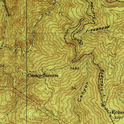 United States Geological Survey Mount Lowe, CA (V1, 1939) digital map