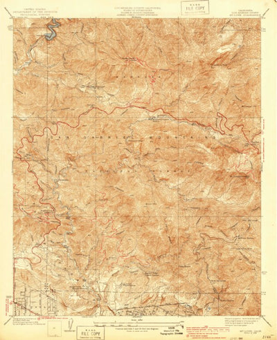United States Geological Survey Mount Lowe, CA (V4, 1939) digital map
