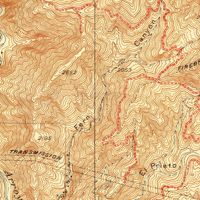 United States Geological Survey Mount Lowe, CA (V4, 1939) digital map
