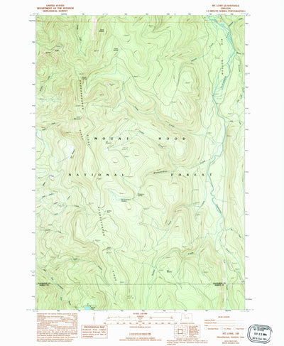 United States Geological Survey Mount Lowe, OR (1986, 24000-Scale) digital map