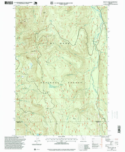 United States Geological Survey Mount Lowe, OR (1997, 24000-Scale) digital map