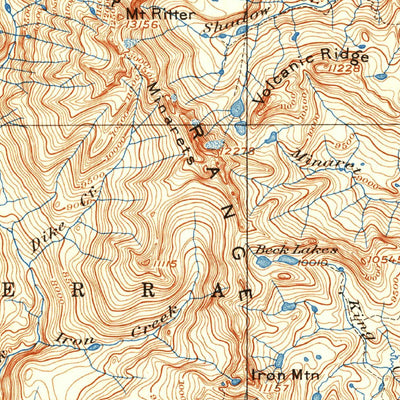 United States Geological Survey Mount Lyell, CA (1901, 125000-Scale) digital map