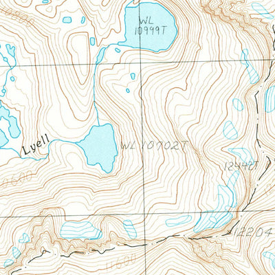 United States Geological Survey Mount Lyell, CA (1990, 24000-Scale) digital map