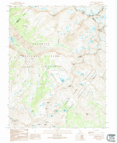 United States Geological Survey Mount Lyell, CA (1992, 24000-Scale) digital map