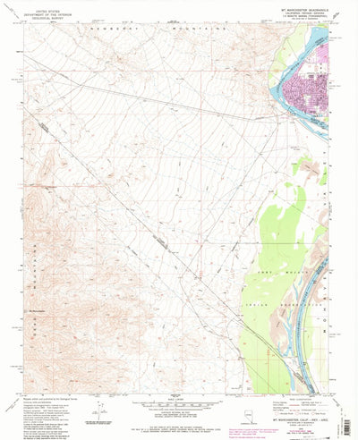 United States Geological Survey Mount Manchester, CA-NV-AZ (1970, 24000-Scale) digital map