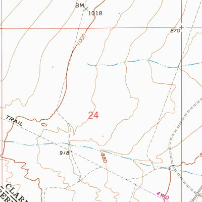 United States Geological Survey Mount Manchester, CA-NV-AZ (1970, 24000-Scale) digital map
